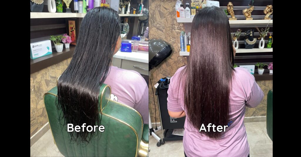 Smoothing hair treatment at salon in Jabalpur