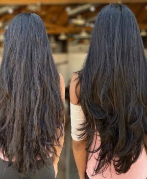 layer hair cut volume
