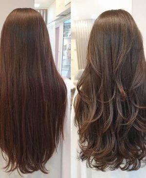 steps hair cut volume